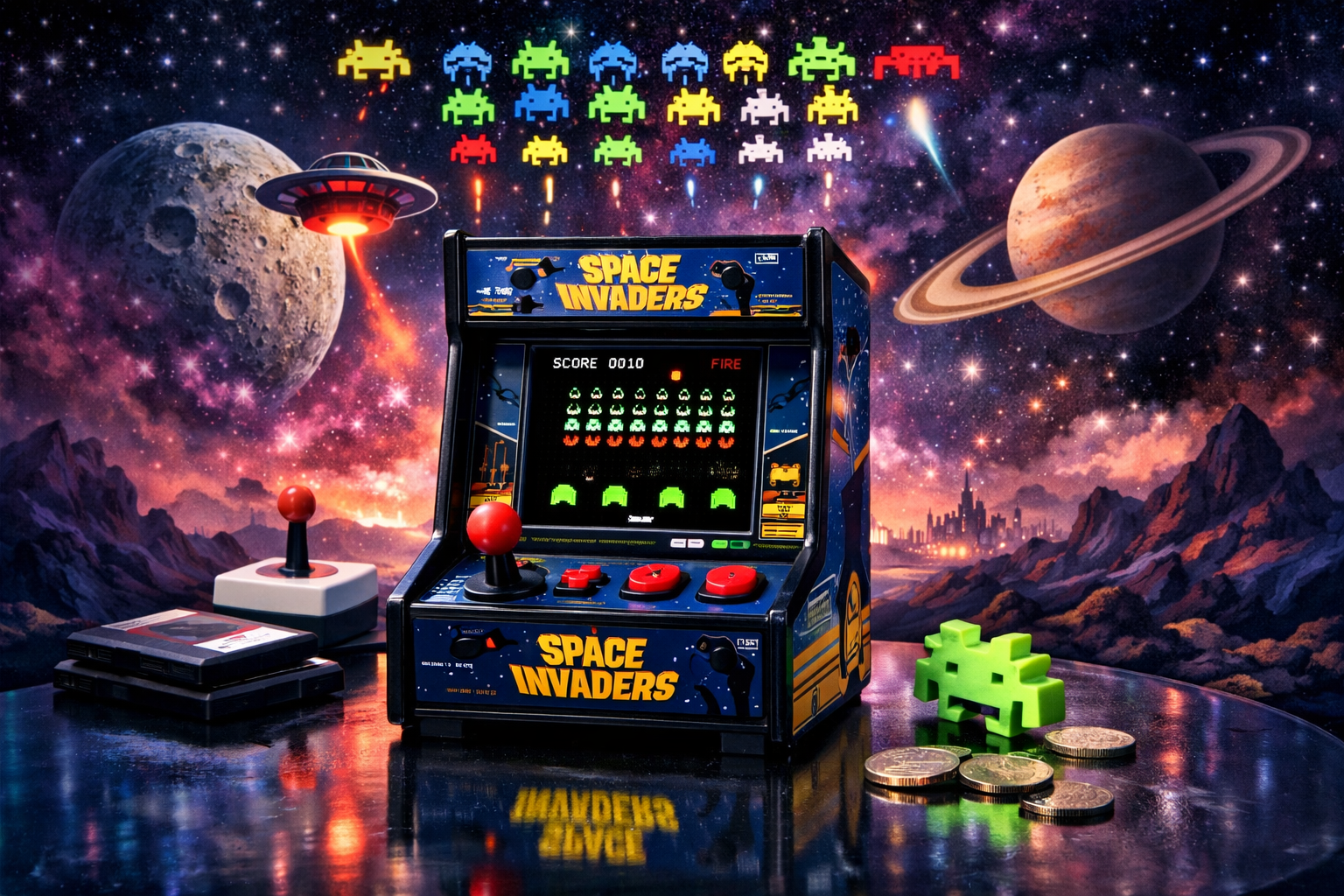 Ultimate Retro Fun with Space Invaders Mini Arcade