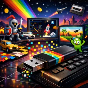 Rediscover the magic of retro gaming with this easy-to-use USB pack