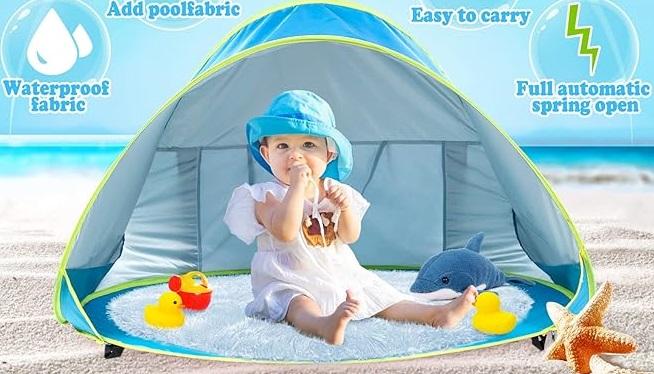 Keeping your baby safe and comfortable at the beach with a beach tent