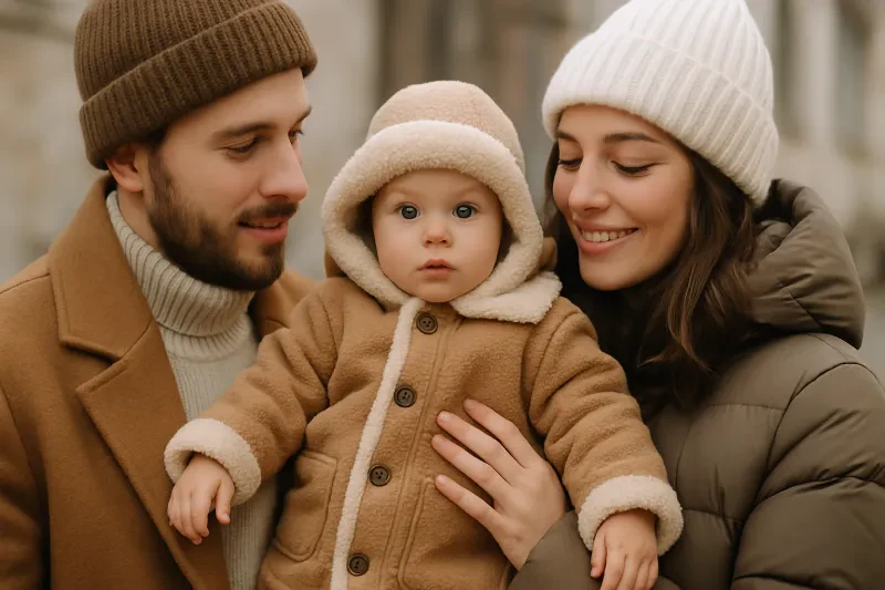 Stay warm and cozy with trendy baby outerwear options