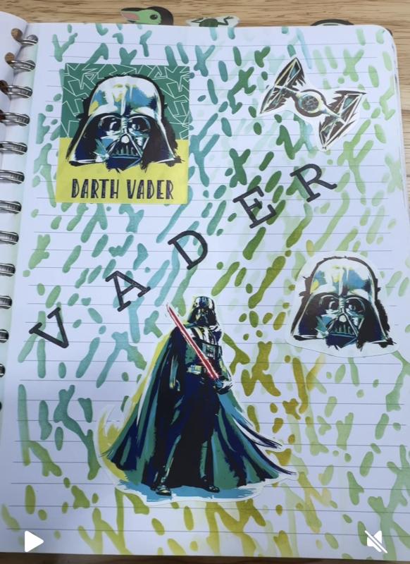 Unleash your creativity with these fun Star Wars inspired pages for junk journaling
