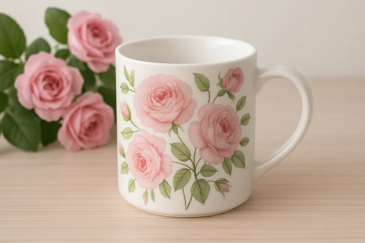 16oz Porcelain Mug with Pink Roses Design Review