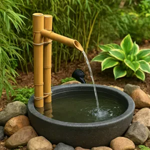 Create a tranquil retreat with a stylish and relaxing bamboo fountain