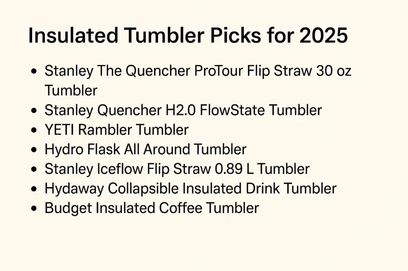 Expert Reviews of Stanley, Yeti, Owala & More - Find Your Perfect Tumbler