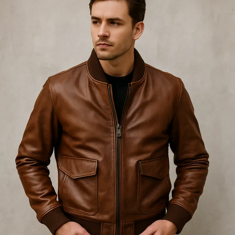 Tips for finding and rocking your ideal brown bomber jacket