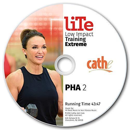 Our detailed review of Cathe Friedrich LITE PHA 2: low-impact total-body DVD workout with 18 premixes, bonus abs & biceps routines. Pros, cons, who it's for.