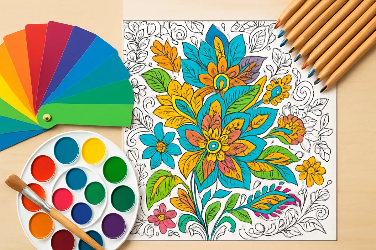 Vibrant Color Palettes For Adult Coloring Ideas