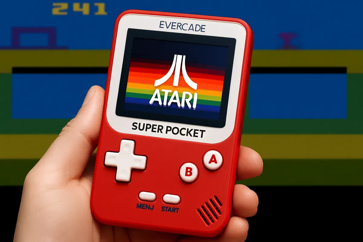 Atari Gaming Fun with Blaze Evercade Super Pocket