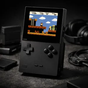 Get ready to play your favorite retro games in style with the sleek black Analogue Pocket console