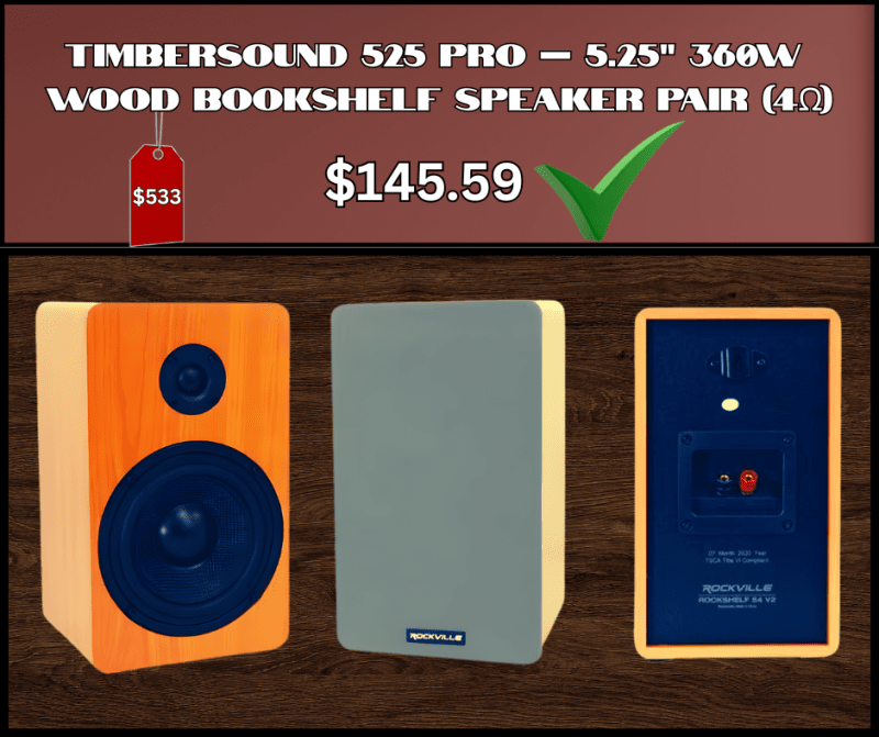 High-Performance Compact Bookshelf Speakers with Clear Midrange, Crisp Highs & Deep Bass – Perfect for Music, TV, Movies, Desktop or Shelf Placement