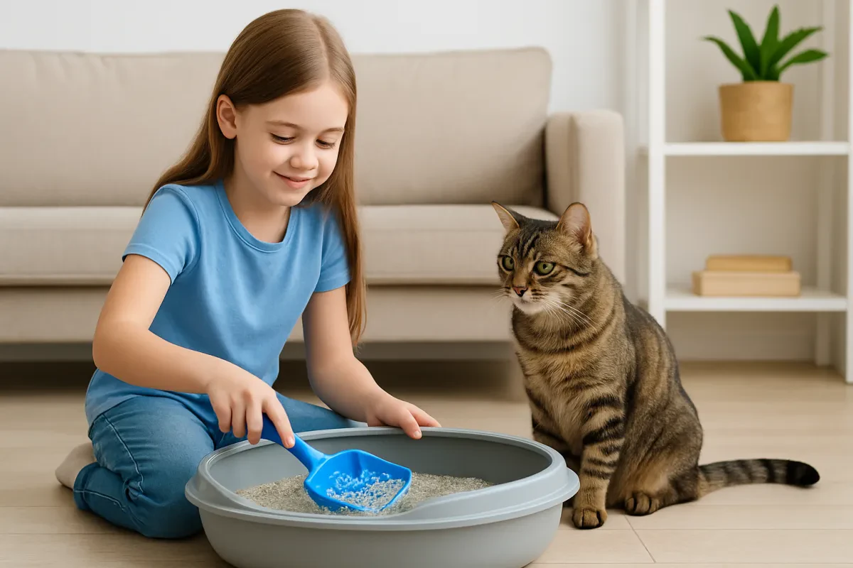 Get Kids to Help with Cat Litter Duties