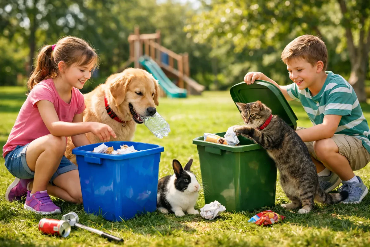 Involve Kids and Pets in Litter Training