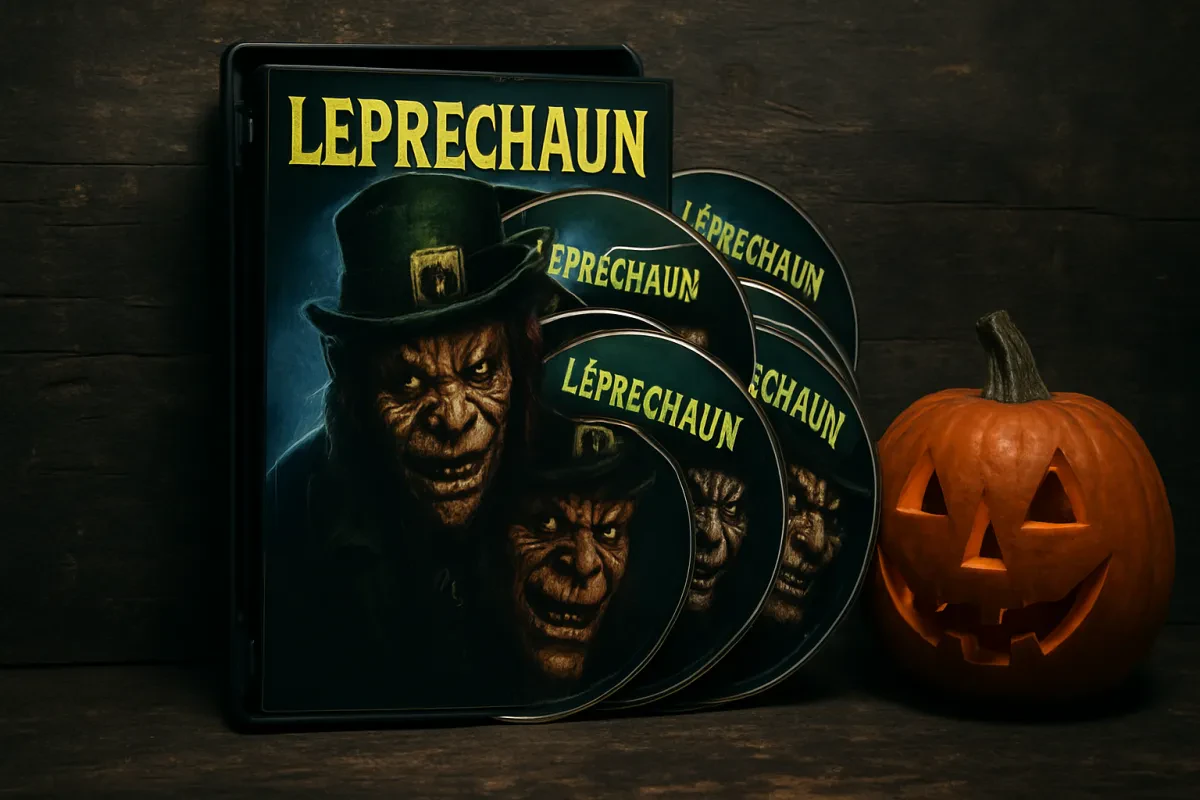 Experience the magic and mayhem of the Leprechaun series all in one dvd set. Include all 8 movies! Leprechaun 8 DVD Collection for Ultimate Horror Fans is a Must Buy!
