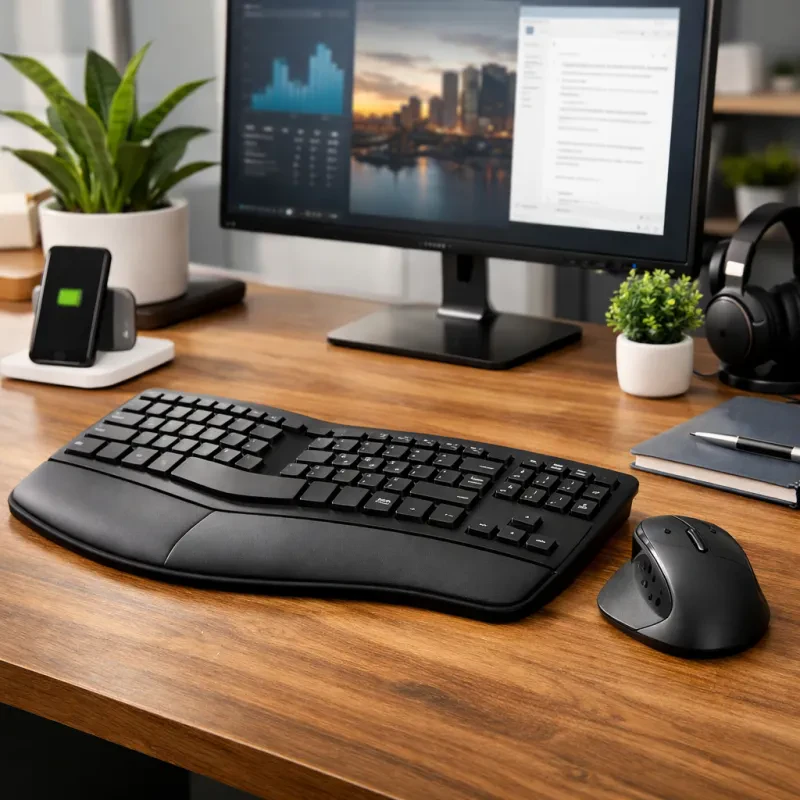 Transform your desk into a comfortable and efficient workspace with these easy-to-use keyboards