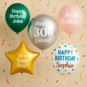 Make your next birthday unforgettable with custom balloons that reflect your style and personality