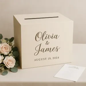 Create a unique touch to your celebration with custom wedding card boxes
