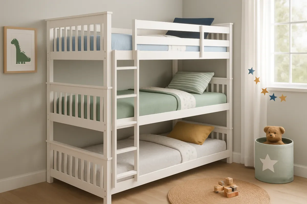 Triple Bunk Beds for Space-Saving Fun