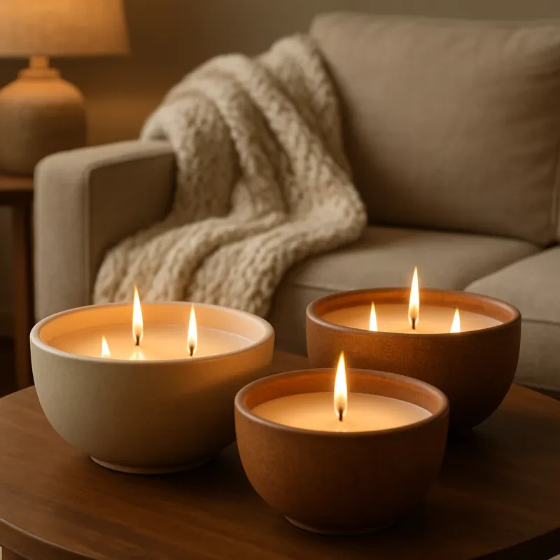 Create a warm and inviting atmosphere with beautiful candle bowl sets