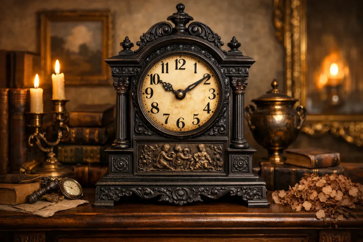 Charming Vintage Cast Iron Mantel Clock Designs