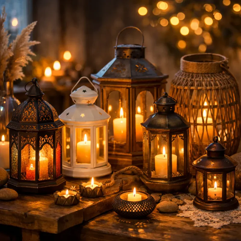 Brighten up any room with stylish lanterns that add warmth and charm