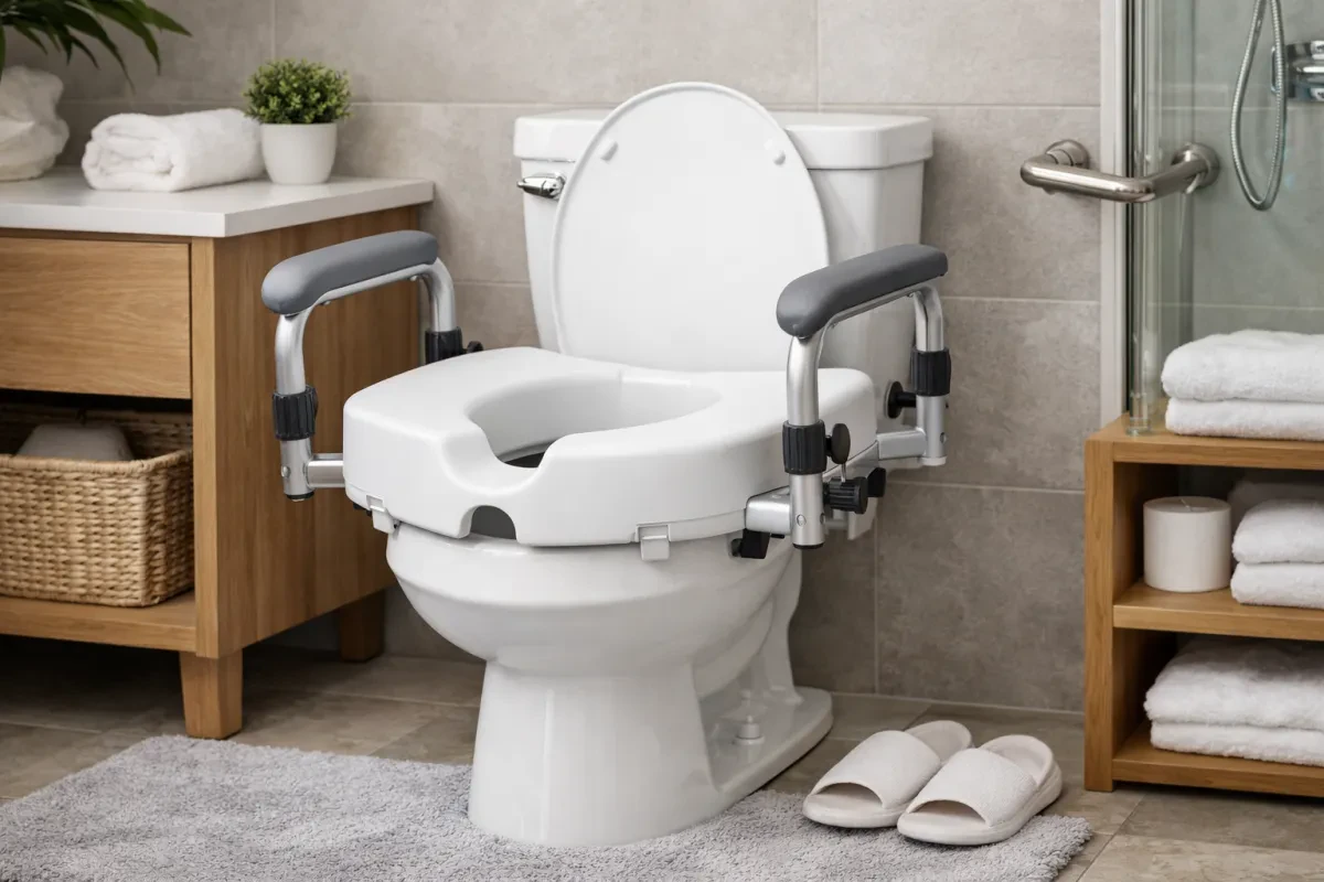 Upgrade Comfort with Adjustable Raised Toilet Seats With Armrests