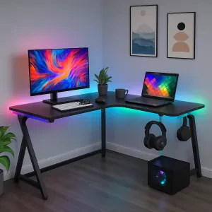 Transform your workspace with modern flair and vibrant lighting