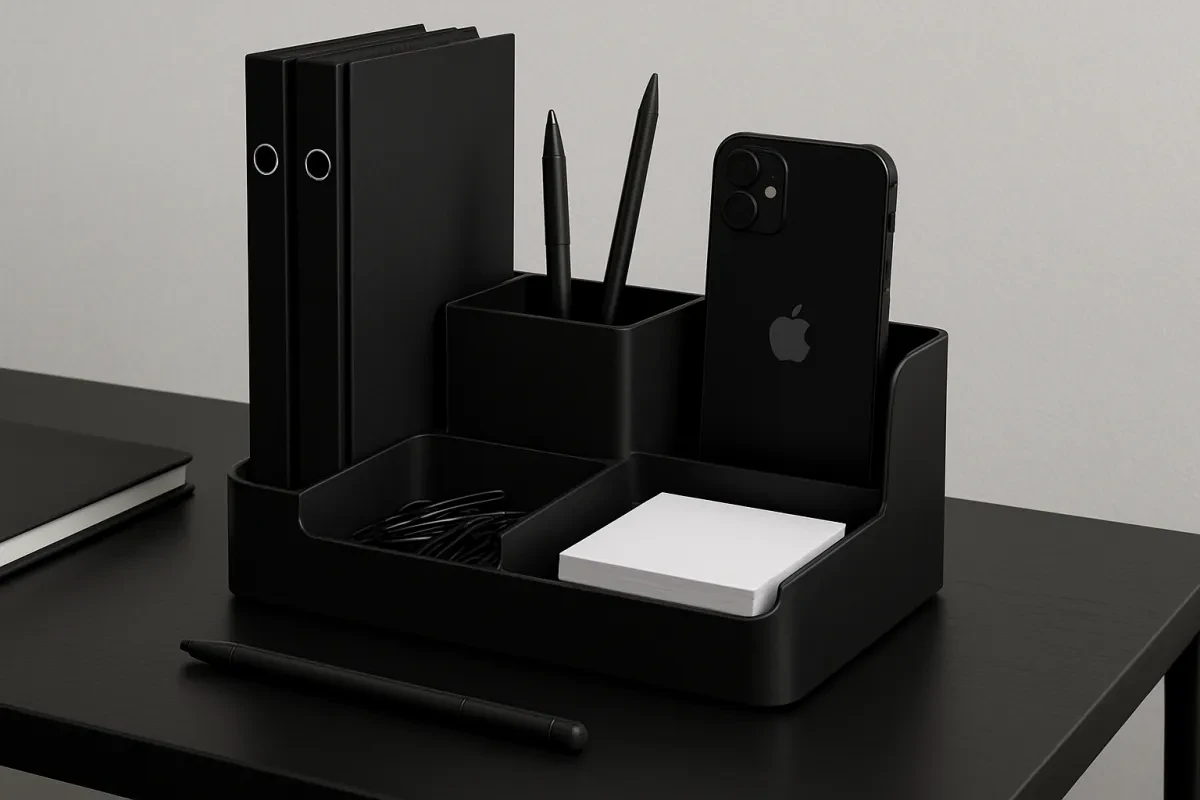 Stylish Black Desk Organizer to Elevate Your Setup