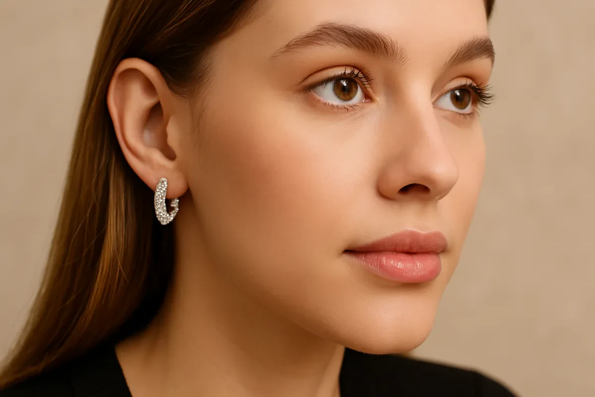 Shine Bright with Swarovski Mini Hoop Earrings