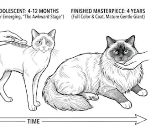 A Developmental Guide to the Ragdoll Kitten’s Four-Year Transformation