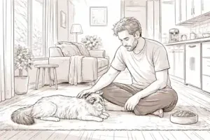 A Man, a Small Apartment, and the Slow, Quiet Changes of an Aging Ragdoll Cat