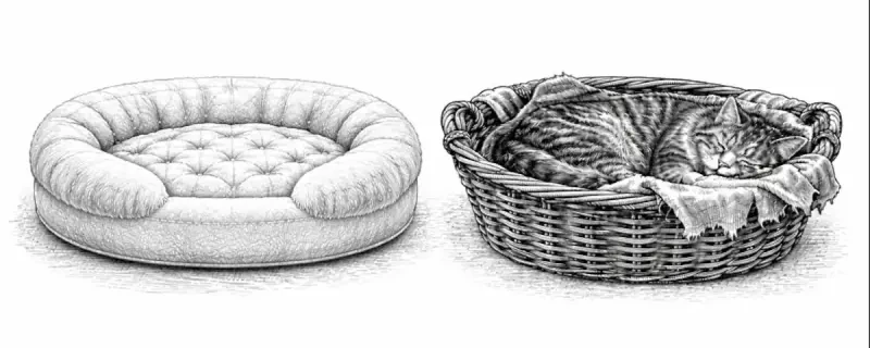 Cats Choosing the Laundry Basket Over The Luxury Cat Bed