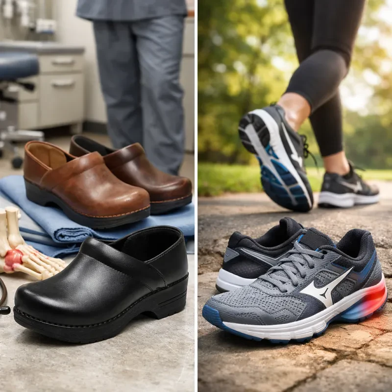A comparison of firm support for work days vs cushioned smooth ride for walking comfort, plus the best pick categories from each brand