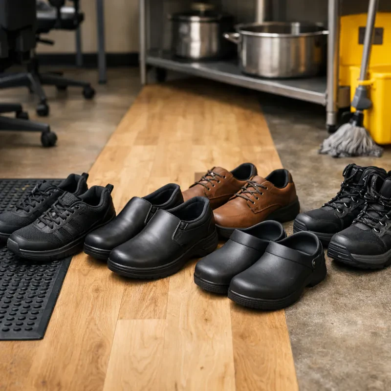 A guide to long shift cushioning, steady support, and safer traction for hard floors