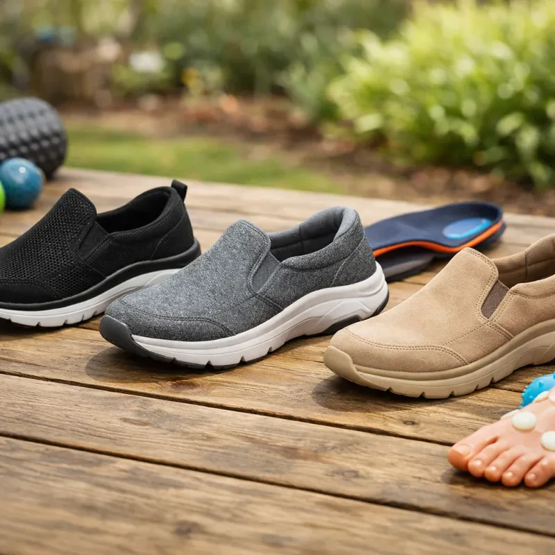 A guide to supportive slip-ons with secure heel hold, stable soles, and comfort features for common foot pain triggers