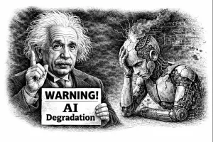 Imagine Einstein sharing his thoughts on the degradation of AI  and AI knowledge