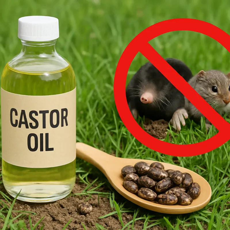 Discover how castor oil can help keep moles and voles away naturally and safely