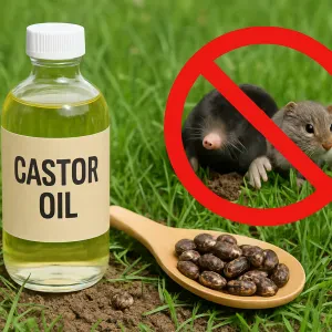 Discover how castor oil can help keep moles and voles away naturally and safely
