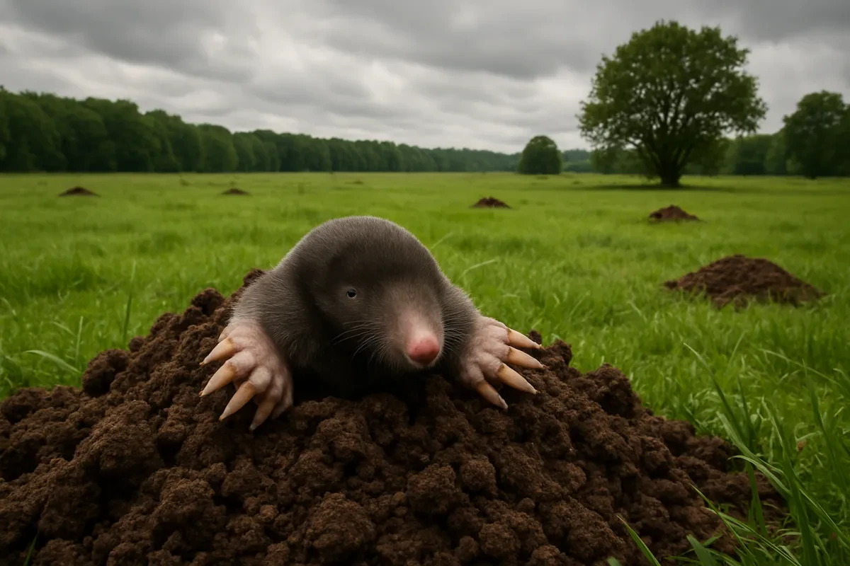 Natural Mole Control for Large Areas