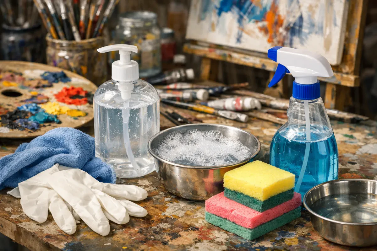 Keeping Clean While Painting for Artists Tips