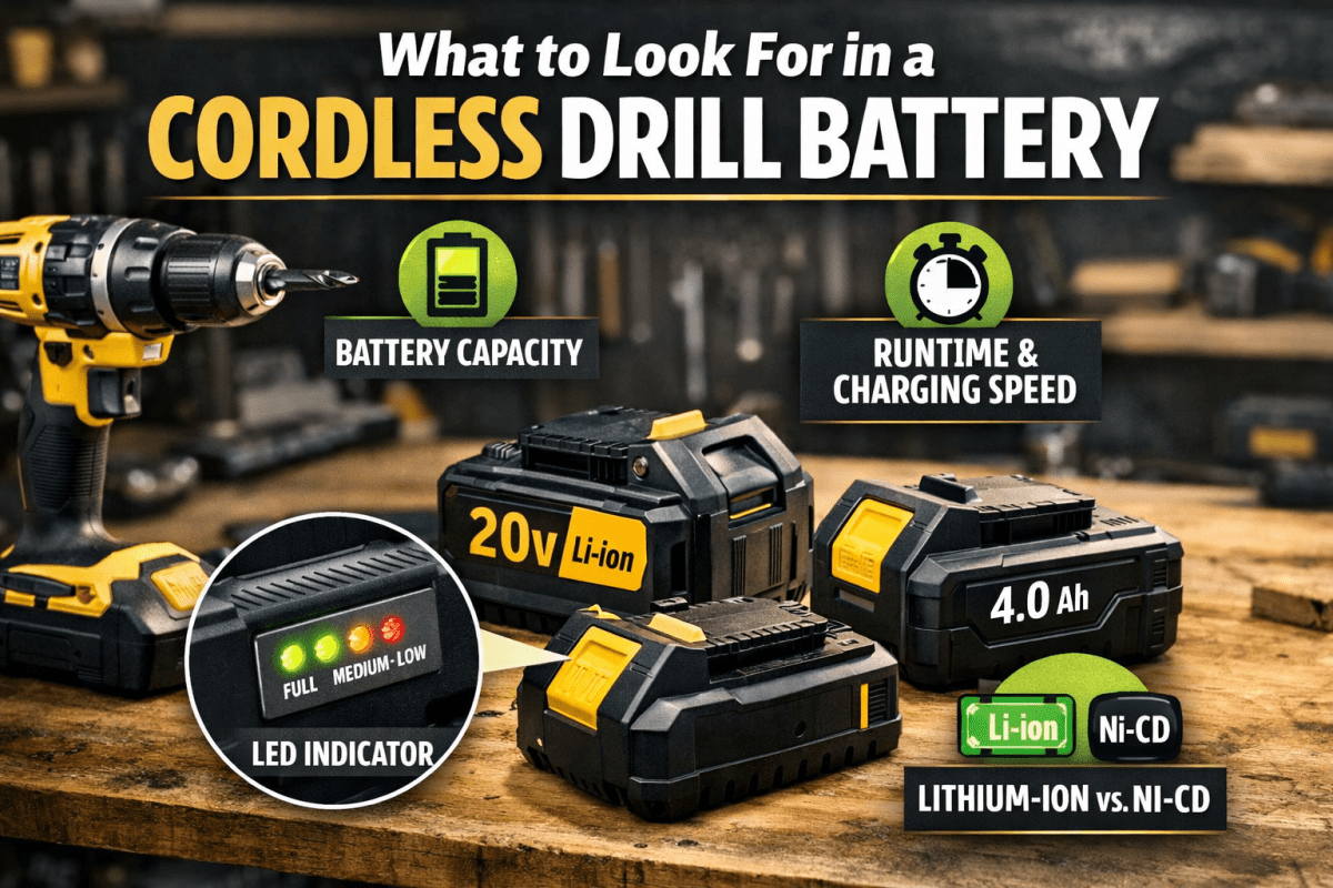 What to Look for in a Cordless Drill Battery