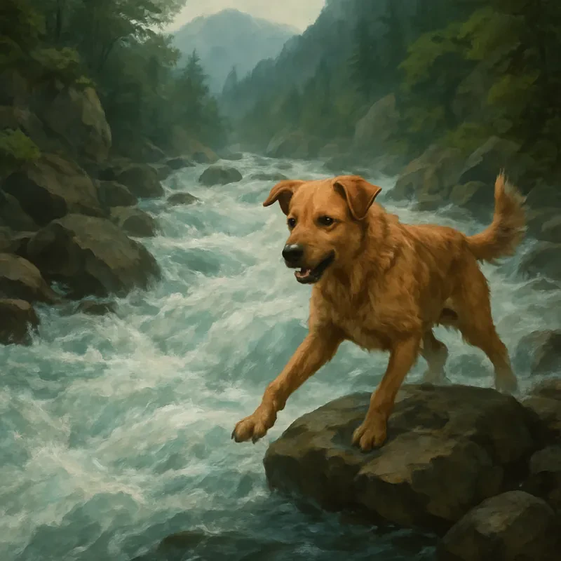 Join the journey of a brave pup finding a new forever home