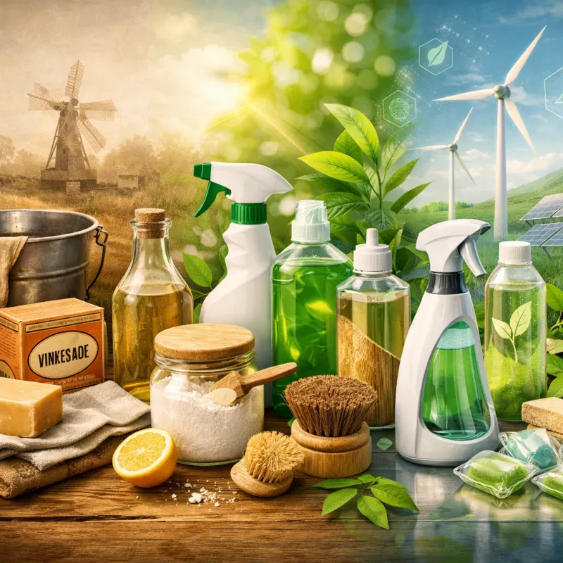 Discover how eco-friendly cleaning products have evolved and shaped our homes over time