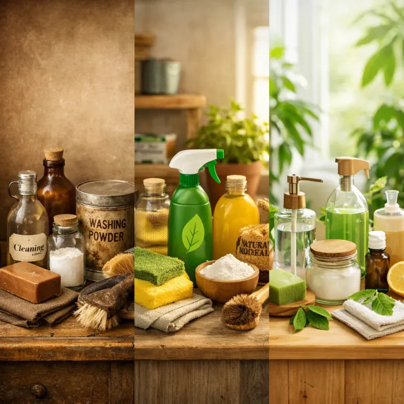 Discover how eco-friendly cleaning products have changed over time and what that means for your home
