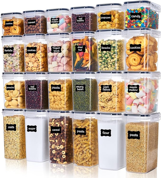 Set of 24 Airtight Food Storage Containers Kitchen Storage Containers