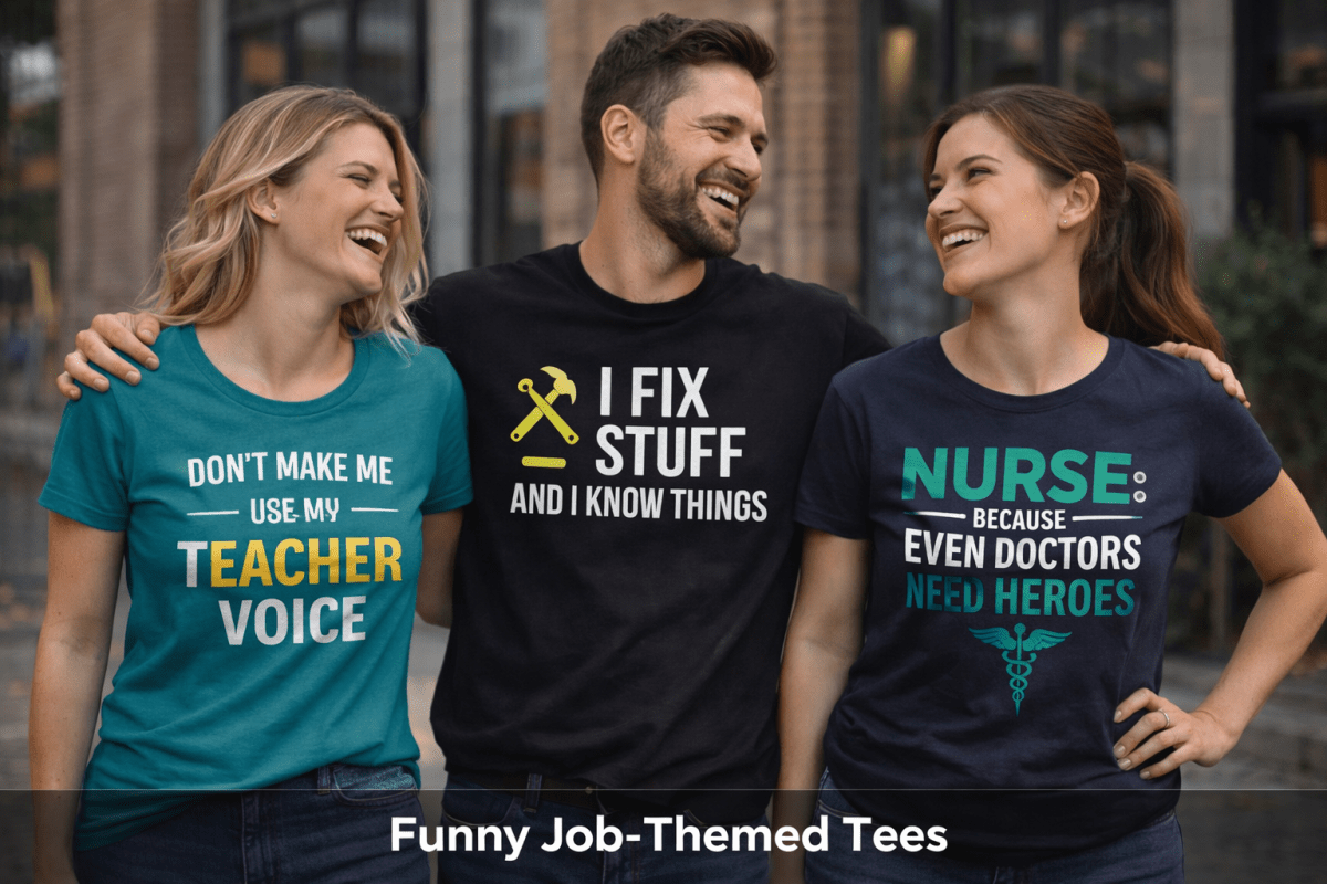 Workwear Shirts with Personality: Funny & Stylish Job-Themed Tees