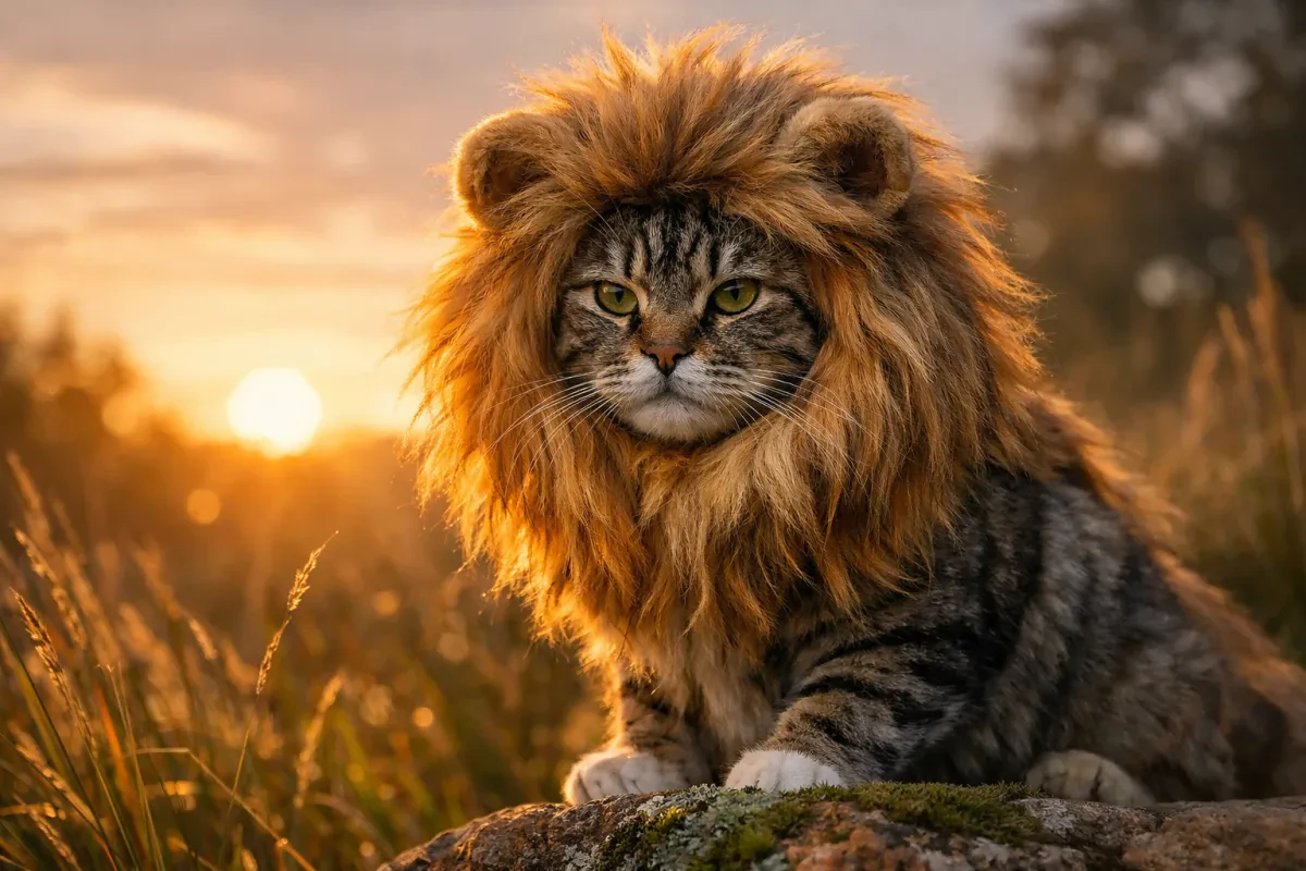 Transform Your Cat with a Lion Mane Wig