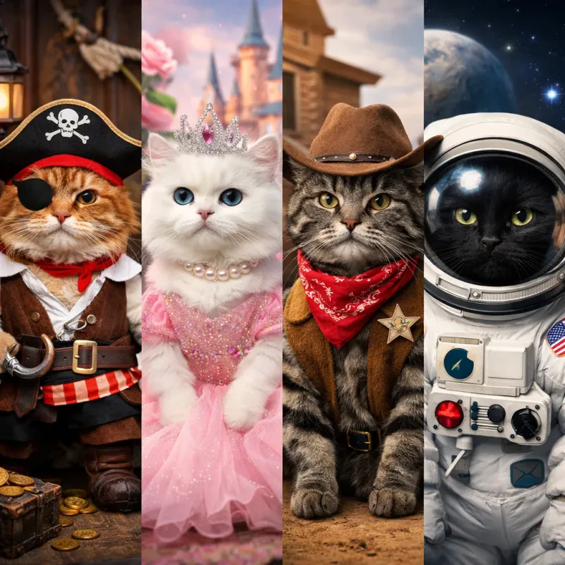 Fun and adorable outfits that will make your cat the star of the show