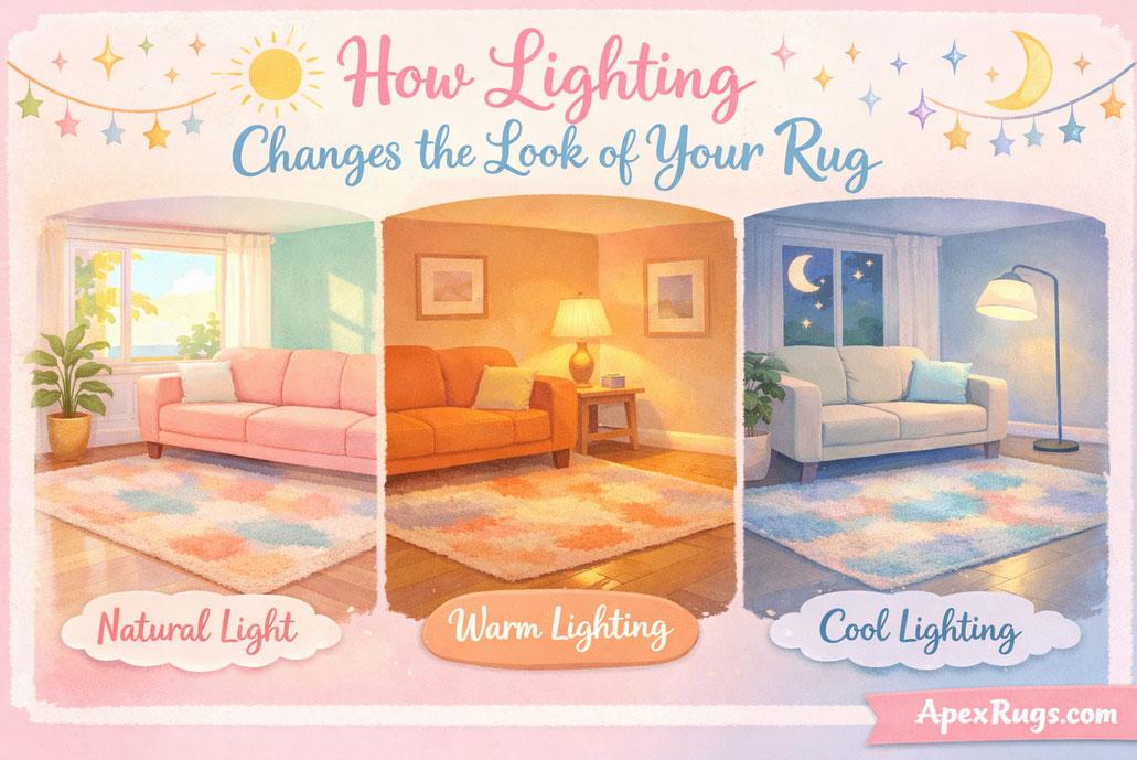 How Lighting Changes the Look of Your Rug