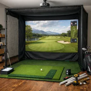 Create a cozy space to practice your swing indoors