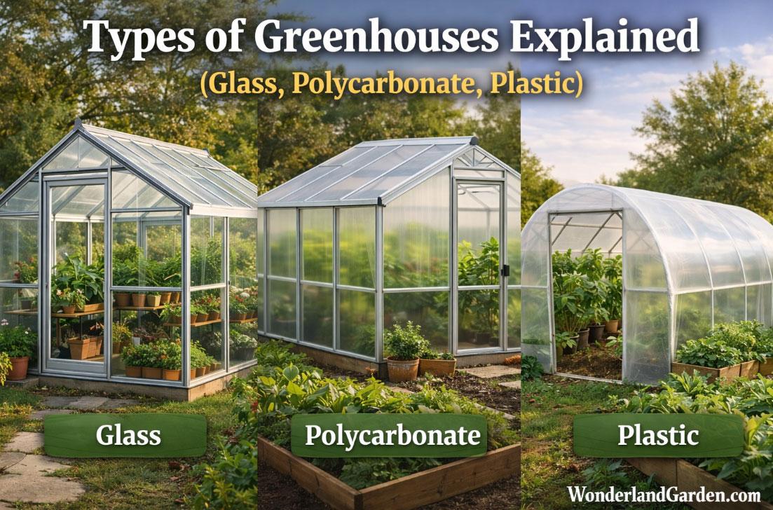 Types of Greenhouses Explained: Glass, Polycarbonate, and Plastic
